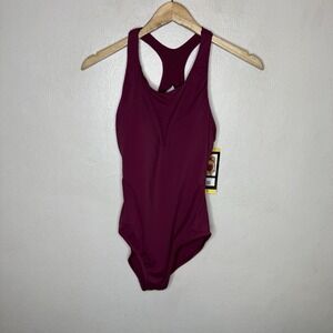 New TYR One Piece Open Back‎ Maroon/red Swimsuit Beach Women's Small